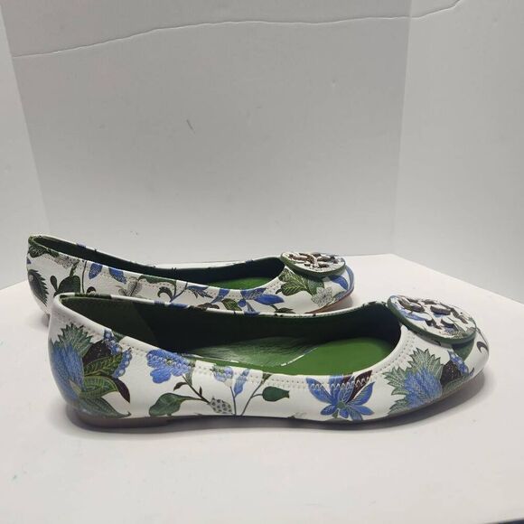 Tory Burch Womens Multicolor Round Toe Floral Ballet Flats Shoes Size 9M - Picture 4 of 9